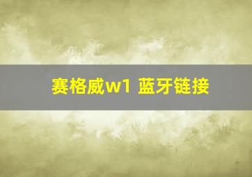 赛格威w1 蓝牙链接